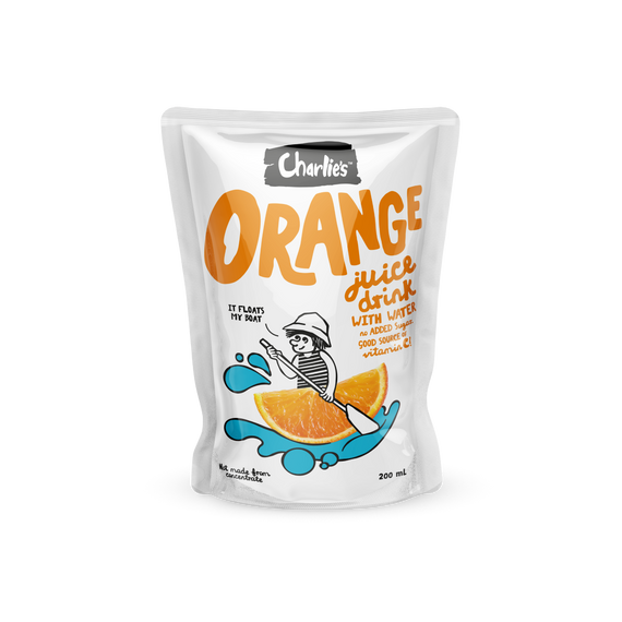 Charlie's Kids Pouch Orange 200ml 10 Pack Charlie's Kids Pouch Orange 200ml 10 Pack