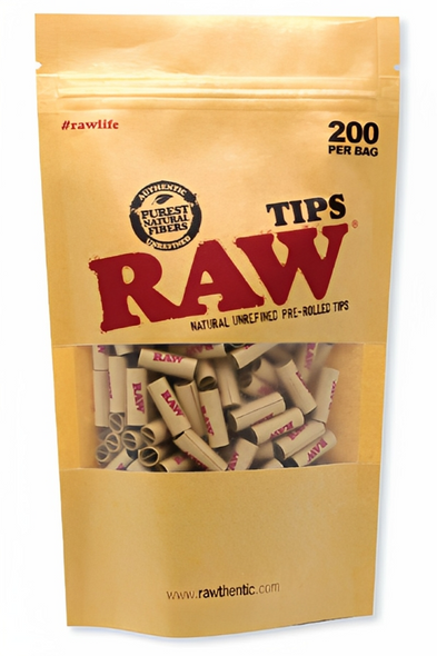 RAW PRE-ROLLED TIPS 200ct/BAG