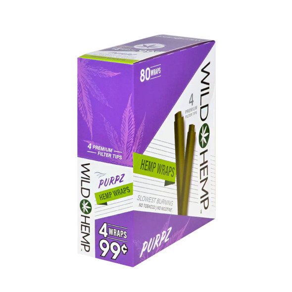 Wild Hemp Wraps 4 for 99 - Purpz (Pack of 20)