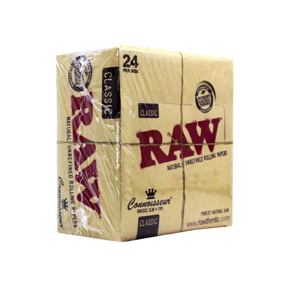Raw Classic Connoisseur KS Slim + Tips 24 per Box