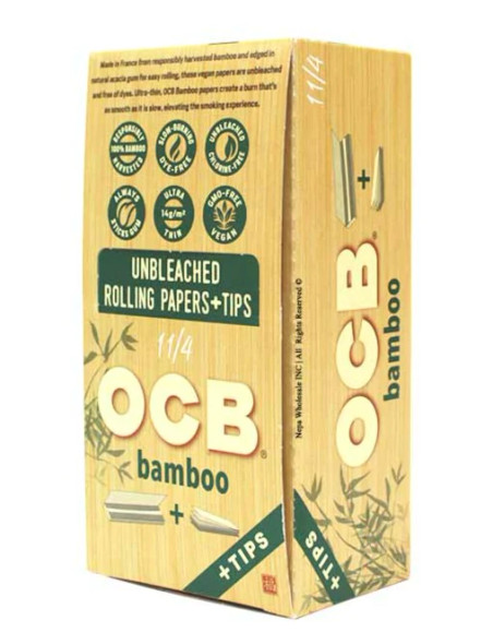 OCB BAMBOO 1 1/4 + TIPS 24 BOOKLETS