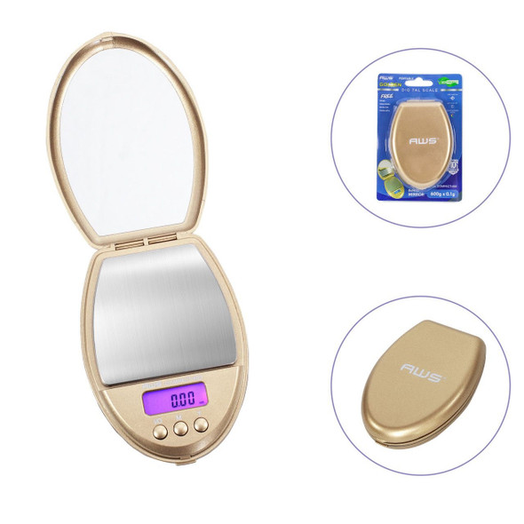 AWS COMPACT 600 Digital Pocket Scale In Gold, 600G X 0.1G