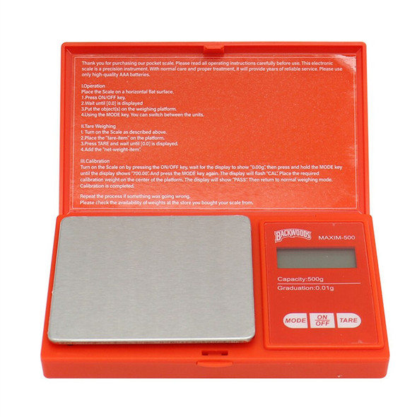 COOKIES - MAXIM DIGITAL POCKET SCALE - 500 X 0.01G - RED