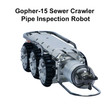 Gopher-15 Industrial Sewer Crawler Pipe Inspection Robot with HD Camera