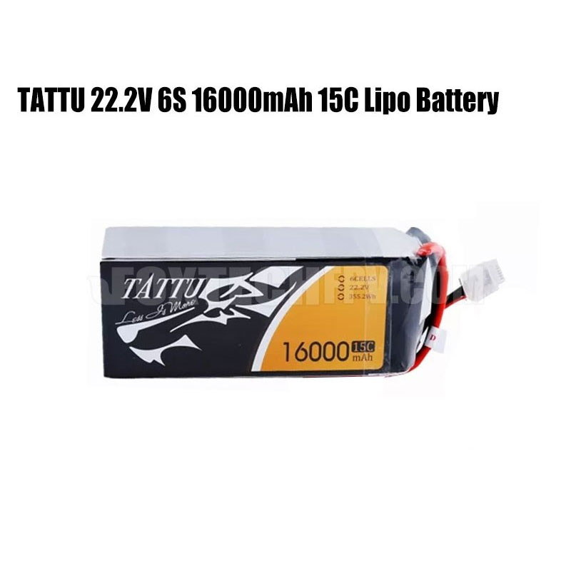 Tattu 22.2V 6S 16000mAh 25C Lipo Battery for Drone UAV