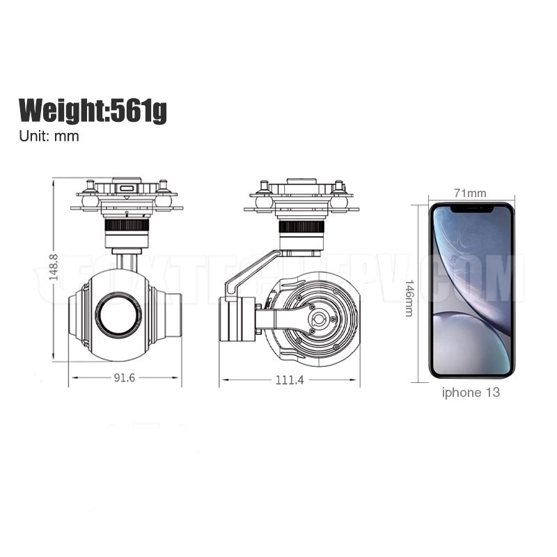 EH10 10X Optical Zoom Camera with 3-axis Gimbal