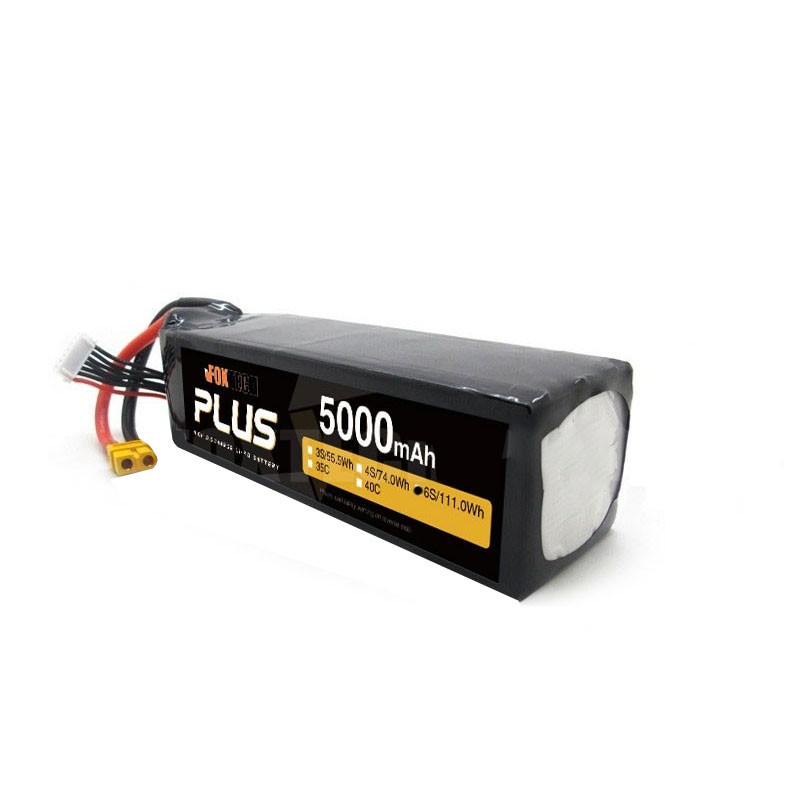 Foxtech 6s 5000mah lipo battery high discharge for RC multicopter