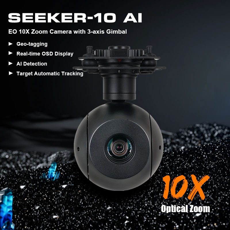 SEEKER-10 AI EO 10X Zoom Camera with 3-axis Gimbal