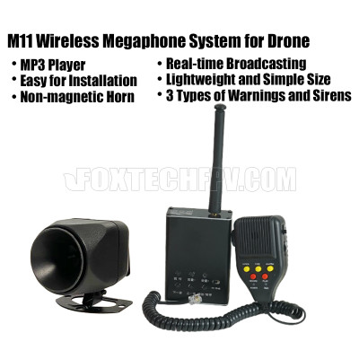 Source Foxtech M1 Megaphon-Lautsprechers ystem für Drohnen UAV