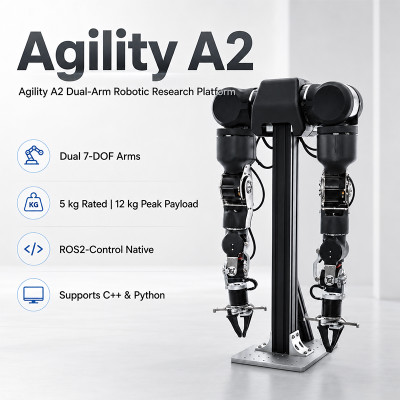 Agility A2 Dual-Arm Robotic Research Platform Based on OpenArm- for Embodied AI, ROS2 & Robot Learning | High Payload, Bimanual Manipulation & Remote Teleoperation