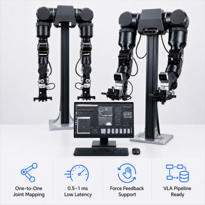 Agility A2 Isomorphic Teleoperation VLA Suite | Leader–Follower Dual-arm Robotic Platform for Embodied AI Research, Robot Learning, Rapid POC Validation