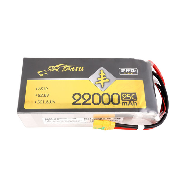 Tattu HV 4.35V Series 6S 22000mAh Lipo 25C 22.8V 6S1P XT90-S UAV Drone Battery
