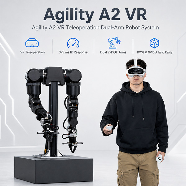 Agility A2 VR Teleoperation Dual-Arm Robot System | Embodied AI, VLA-Based Learning, ROS2 & NVIDIA Isaac
