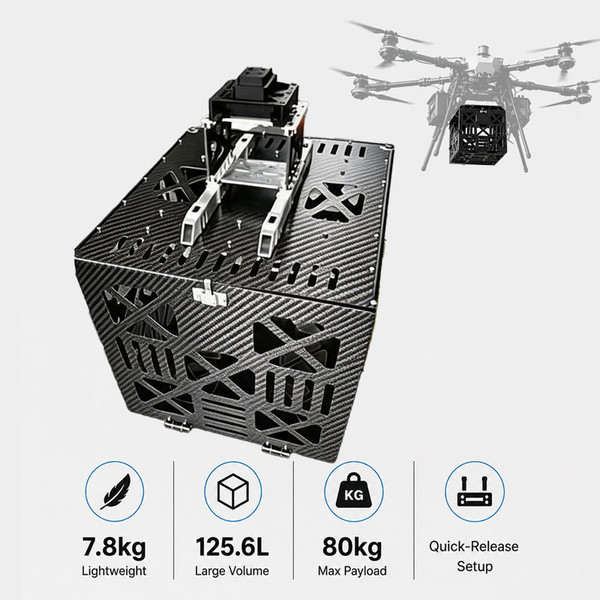 Heavy-Duty Cargo Box for DJI FlyCart 100 | 80kg Load UAV Transport Case