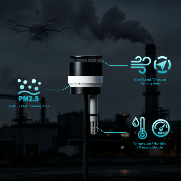 AEROMETO Weather Station | Drone-Mounted Meteorological Sensor System for Low-Altitude Environmental & Atmospheric Monitoring