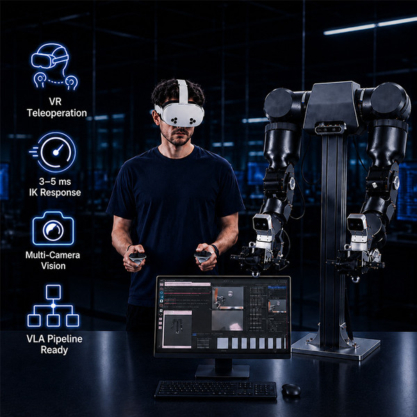 Agility A2 VR Teleoperation VLA Suite | Immersive Dual-arm Robotic Platform for Embodied AI Research, Robot Learning, Rapid POC Validation