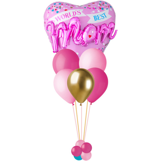 Worlds Best Mom Balloon Bouquet