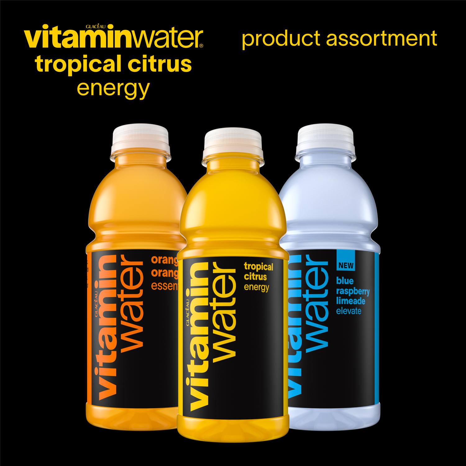 vitaminwater energy, tropical citrus, 20 Bottles 12 Pack