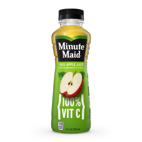 Minute Maid Apple Juice, 12 oz. Bottles, 24 Pack