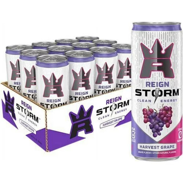 Reign Storm Harvest Grape, 12 oz. Cans, 12 Pack