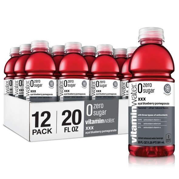 vitaminwater zero sugar xxx, 20 oz. Bottles 12 Pack