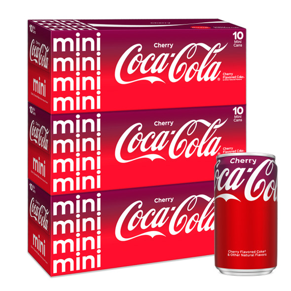 Coca-Cola Cherry, 7.5 oz. Mini Cans, 30 Pack