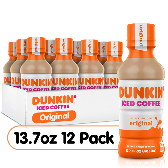 Dunkin' Original Iced Coffee, 13.7 oz. Bottles 12 Pack