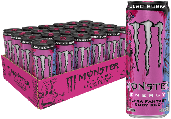 Monster Energy Zero Ultra Fantasy Ruby Red, 12 oz. Cans, 24 Pack