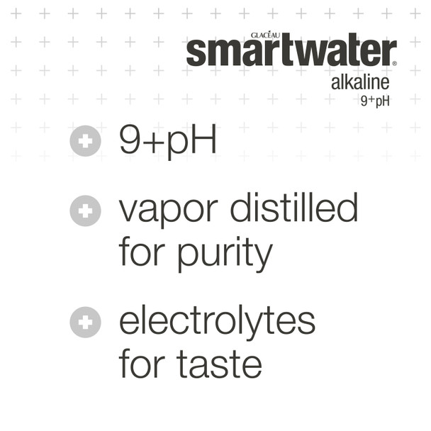 smartwater alkaline with antioxidant, 1L Bottles, 12 Pack