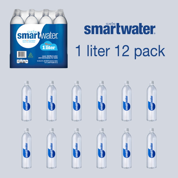 smartwater, 1L Bottles, 12 Pack