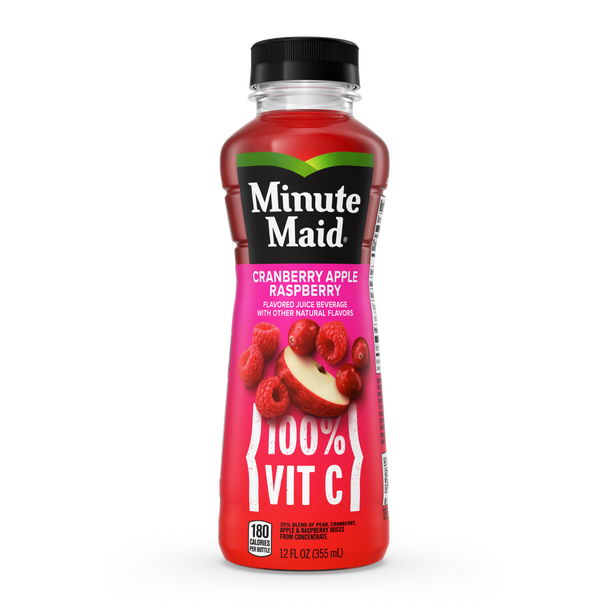 Minute Maid Cranberry Apple Raspberry, 12 oz. Bottle, 24 Pack