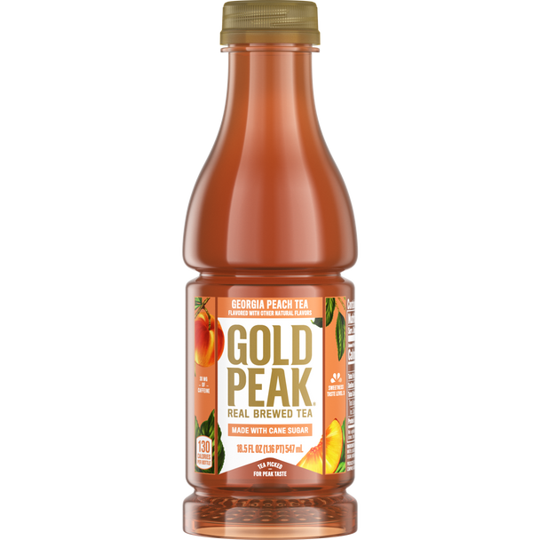 Gold Peak Georgia Peach Tea, 18.5 oz. Bottles, 12 Pack