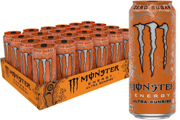 Monster Energy Ultra Sunrise, 16 oz. Cans, 24 Pack