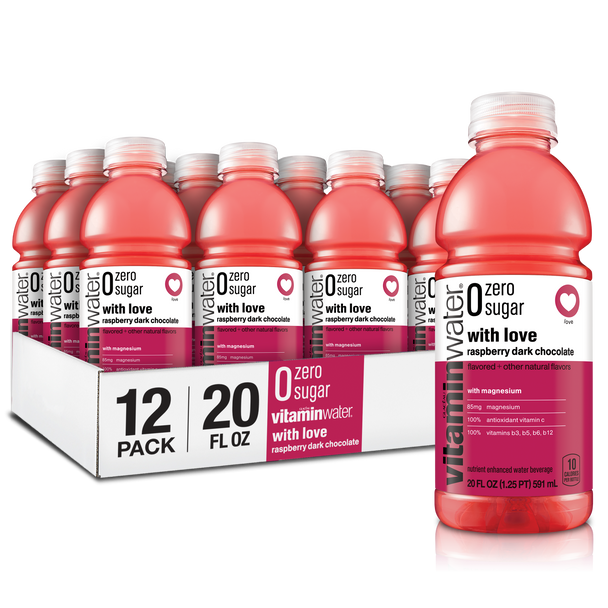 vitaminwater zero sugar with love, 20 oz. Bottles 12 Pack