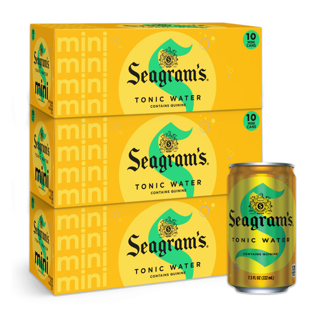 Seagram's Tonic Water, 7.5 oz. Mini Cans, 30 Pack