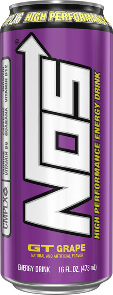 NOS GT Grape Energy Drink, 16 oz. Cans, 24 Pack