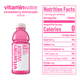 The nutrition label for 20 ounce bottle of vitaminwater shine strawberry lemonade