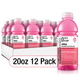 20 ounce 12 pack of vitaminwater zero sugar shine strawberry lemonade bottles.