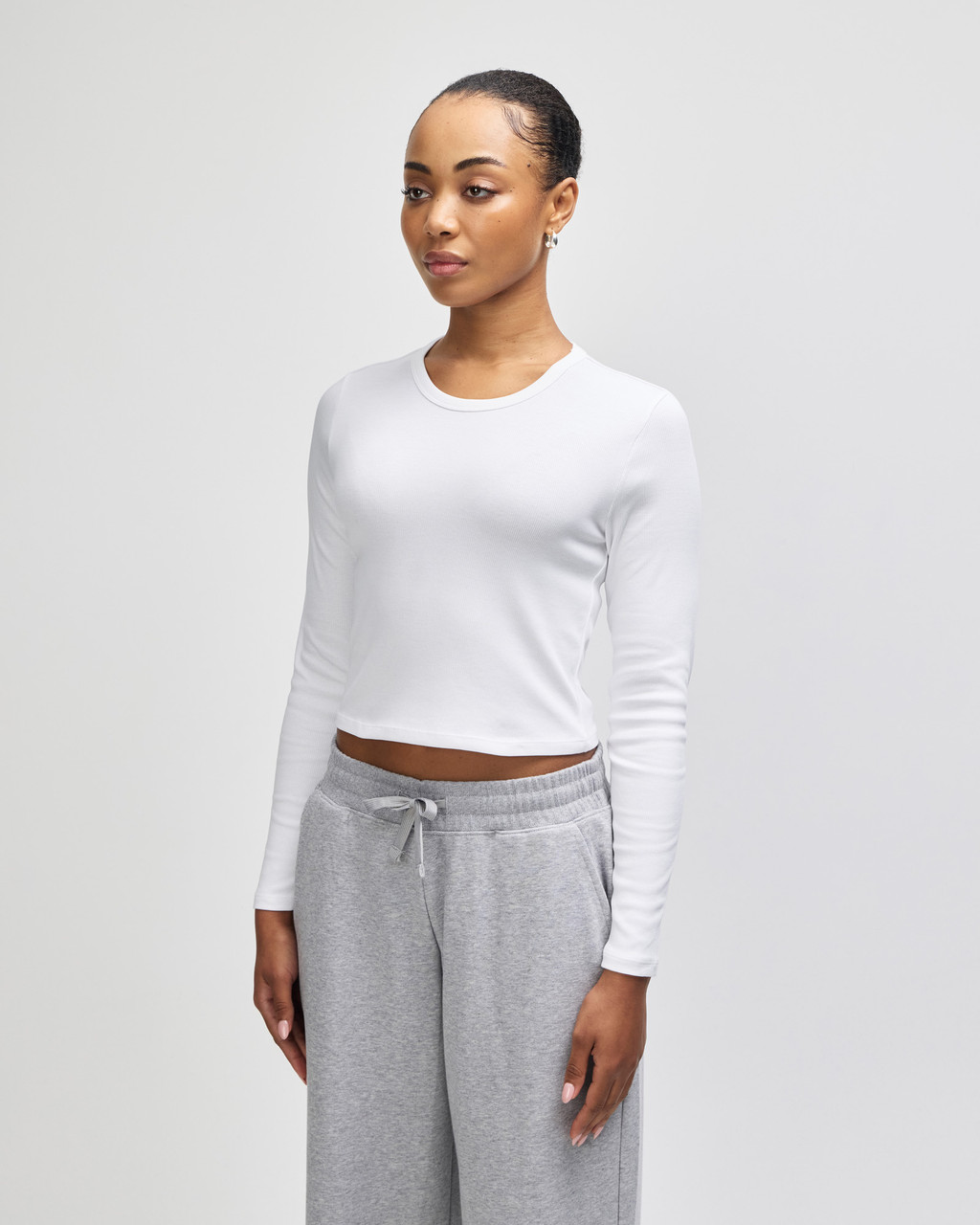American Apparel® BR2107 Women's Long Sleeve Cropped T-Shirt