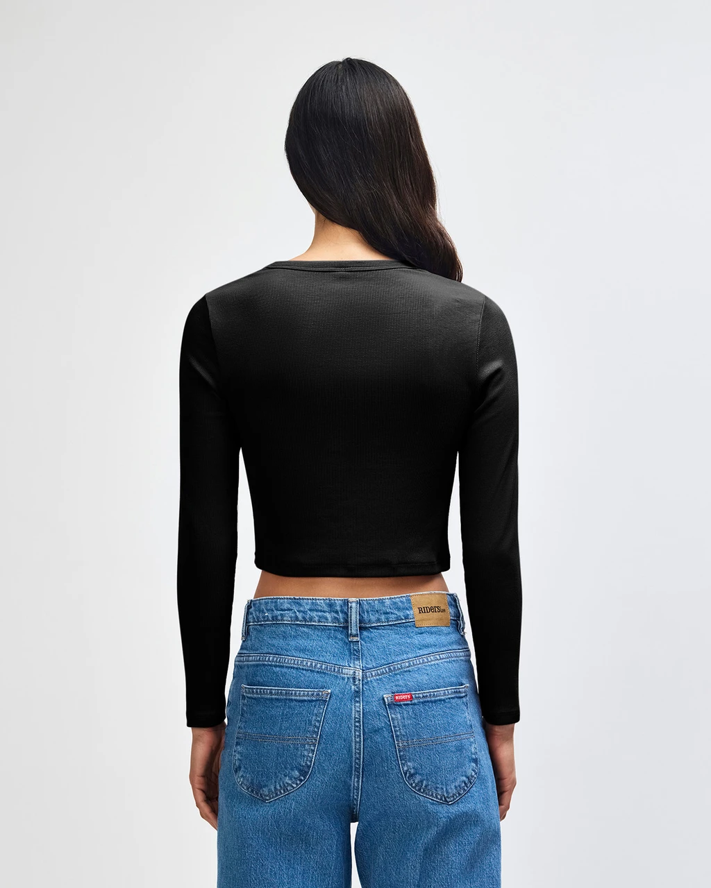 American Apparel® BR2107 Women's Long Sleeve Cropped T-Shirt