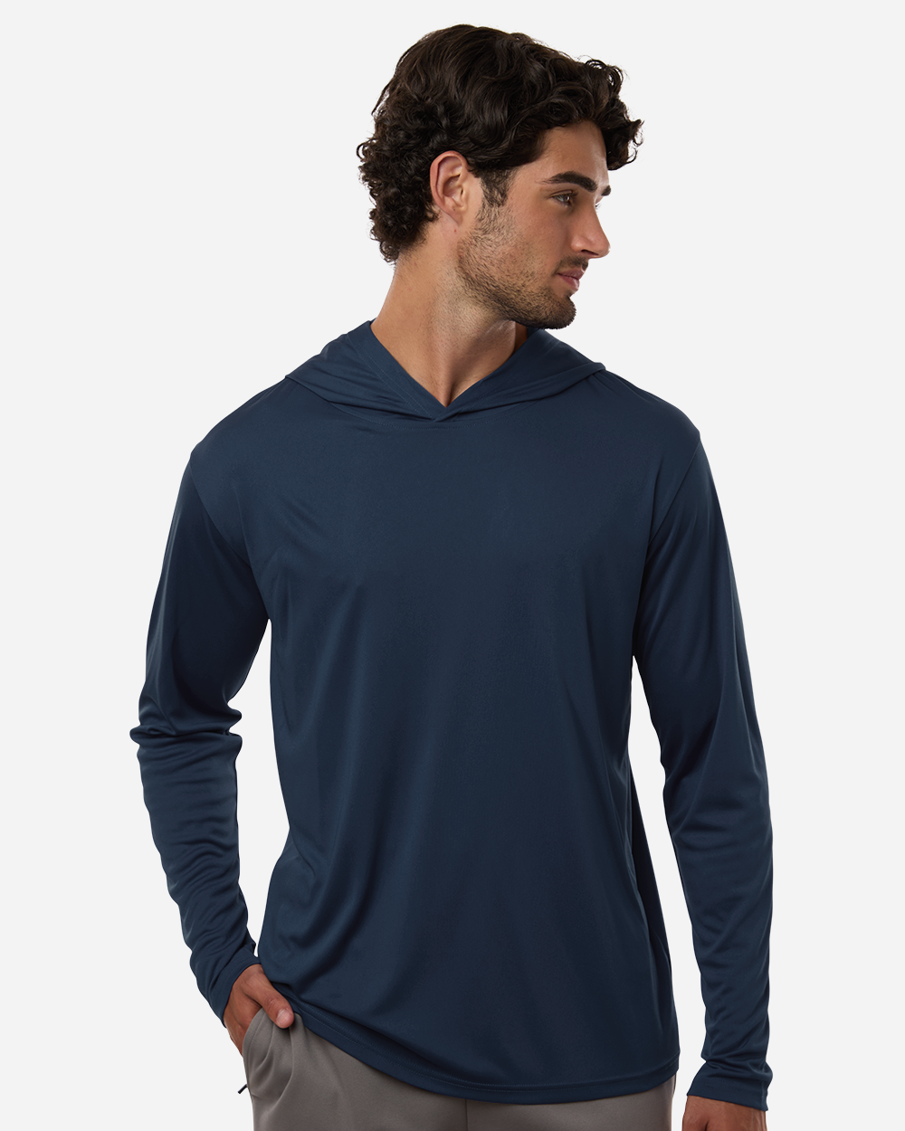 AllPro 48510 Men's Long Sleeve Hooded T-Shirt