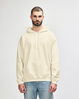 SF500 Midweight Fleece Adult Hoodie Front (Off White)