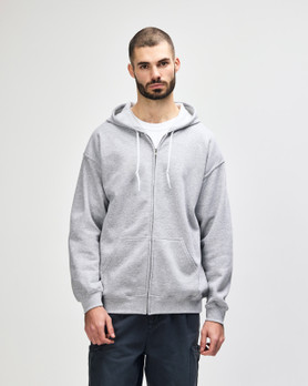 Adult Full Zip Hooded Sweatshirt 18600 (Sports Grey)