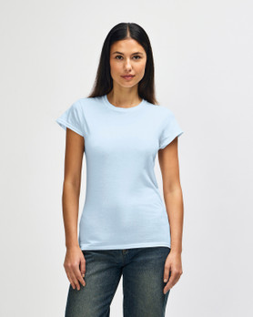 64000L Women's T-Shirt Front (Light Blue)