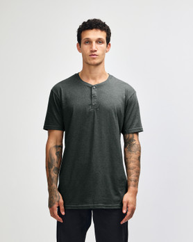 2004CVC Unisex Henley T-Shirt (Heather Charcoal)