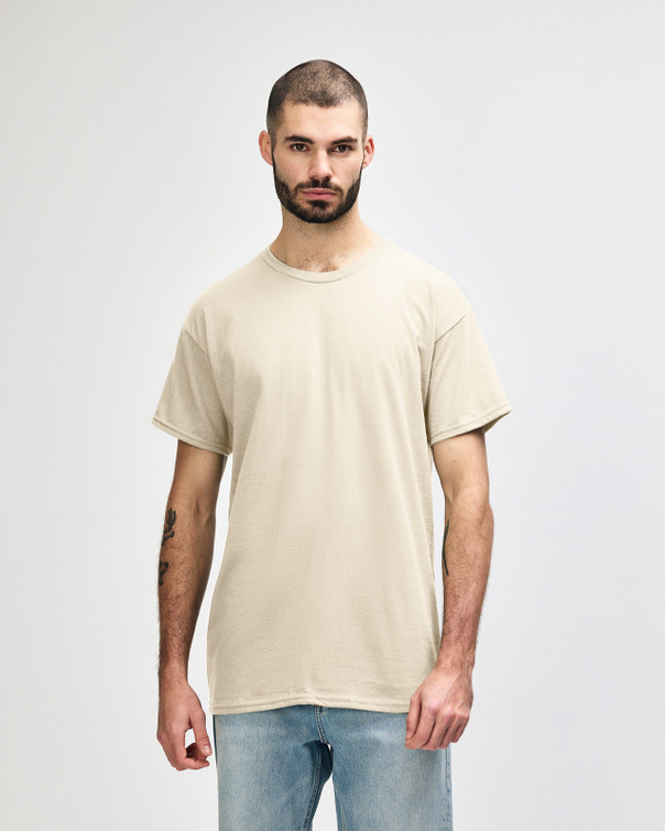 Gildan Adult Short Sleeve Crewneck T-Shirt 5000 (Sand)