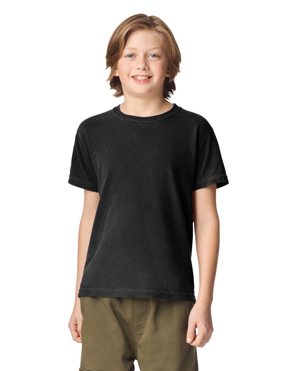 9018 Heavyweight Youth T-Shirt Front (Black)