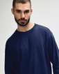 2400 Ultra Cotton Adult Long Sleeve T-Shirt Front (Navy)
