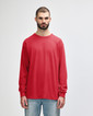 2400 Ultra Cotton Adult Long Sleeve T-Shirt Front (Red)
