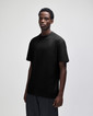 Pique Unisex Mockneck T-shirt (Black)